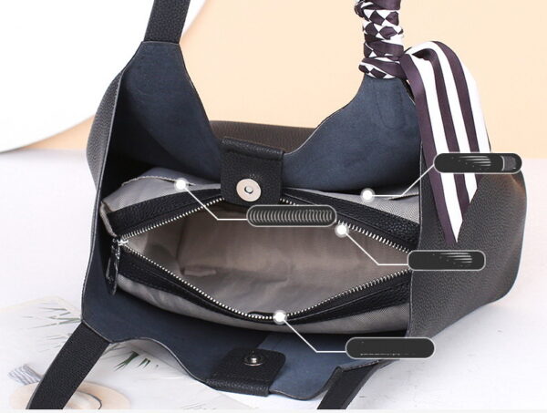 GTNB-0009,hot selling manufacturer fashion   crossbody  fashionable  single shoulder  cowhide tote handbag - Image 5