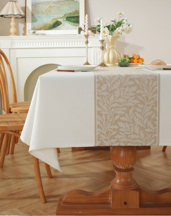 YJCZ-0003,yiwu factory selling  polyester jacquard  retro diamond geometric rectangular tablecloth - Image 8