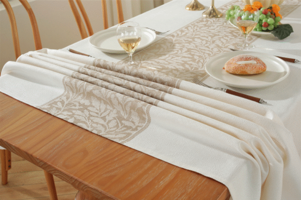YJCZ-0003,yiwu factory selling  polyester jacquard  retro diamond geometric rectangular tablecloth - Image 6