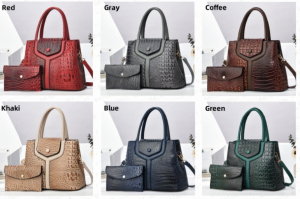 TRJB-0015,wholesale manufacturers  pu trendy   striped   single shoulder crossbody set handbag - Image 2