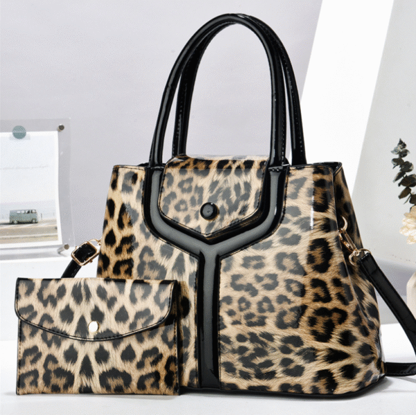 TRJB-0017,wholesale factory  pu  leopard print women single shoulder crossbody  set handbag - Image 3