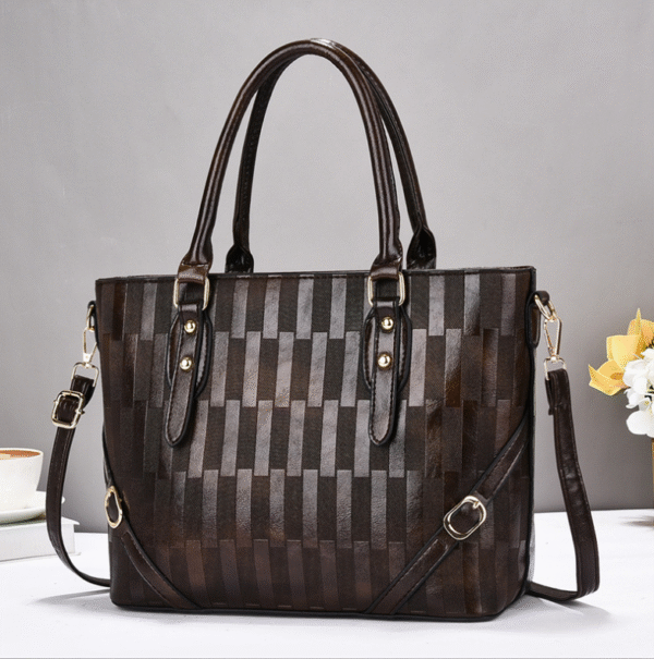 TRJB-0018,factory  pu  trendy women crossbody  embroidered thread checkered single shoulder handbag - Image 4
