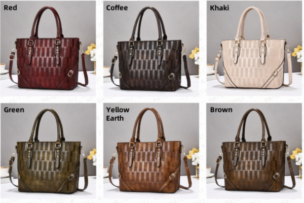 TRJB-0018,factory  pu  trendy women crossbody  embroidered thread checkered single shoulder handbag - Image 2