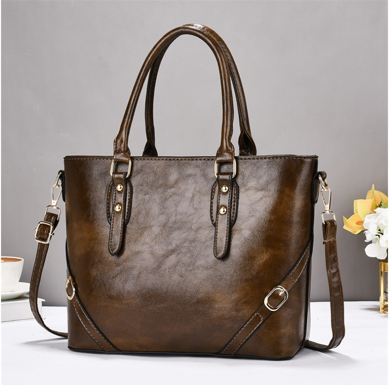 TRJB-0019,selling factory pu women crossbody single shoulder simple fashionable bucket handbag - Image 7