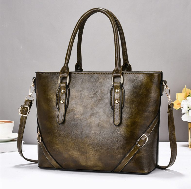 TRJB-0019,selling factory pu women crossbody single shoulder simple fashionable bucket handbag - Image 6