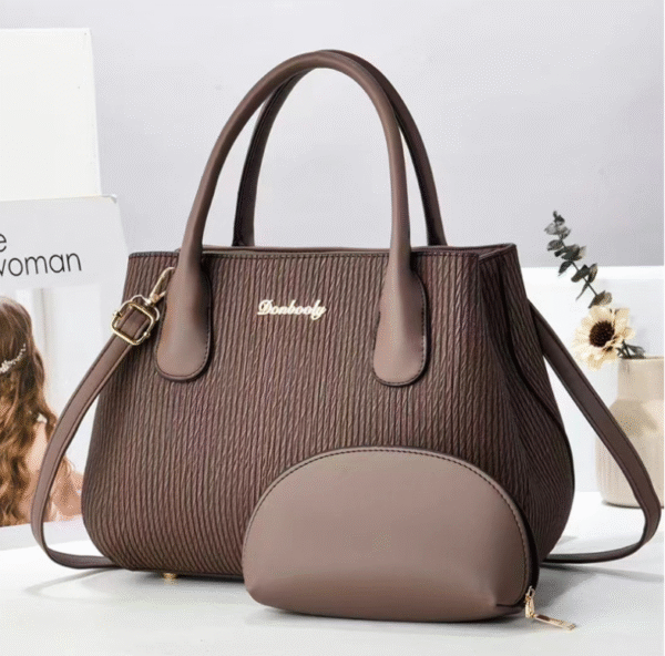 TRJB-0020,selling factory  pu  women striped  trendy fashion  single shoulder crossbody set bag - Image 4