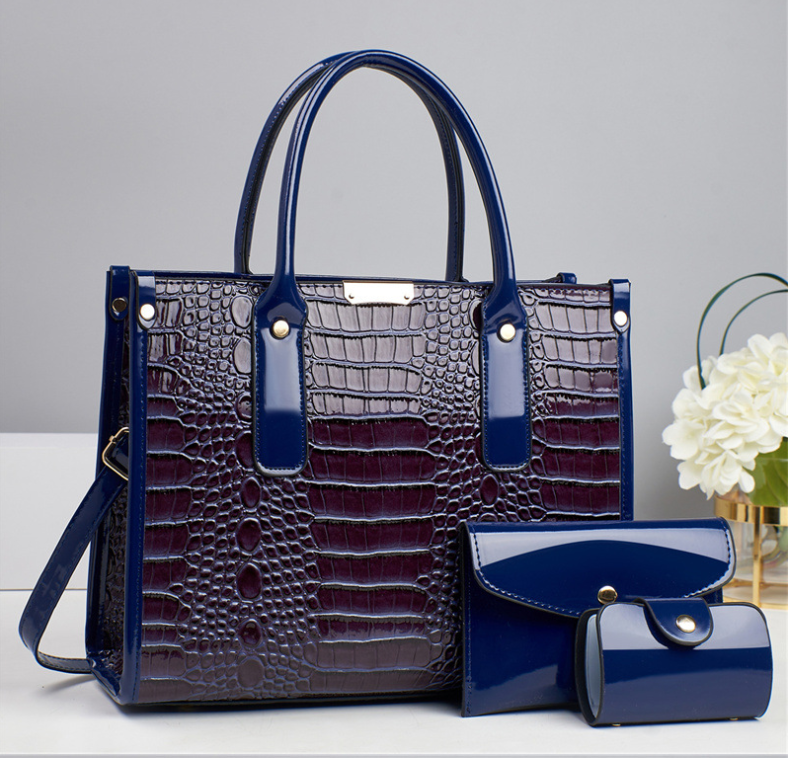 TRJB-0026,selling factory pu women trendy single shoulder crossbody stone pattern set bag - Image 5