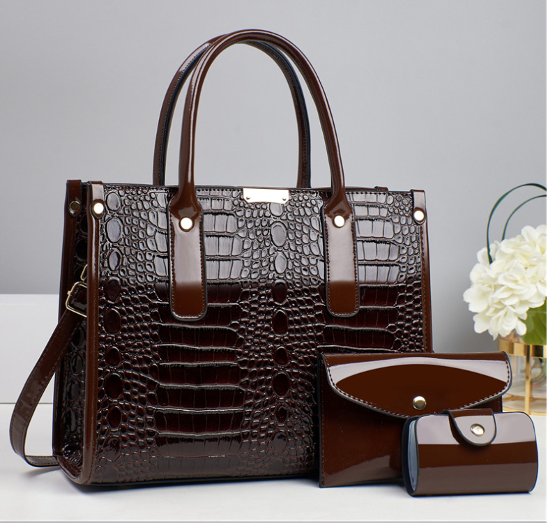 TRJB-0026,selling factory pu women trendy single shoulder crossbody stone pattern set bag - Image 4