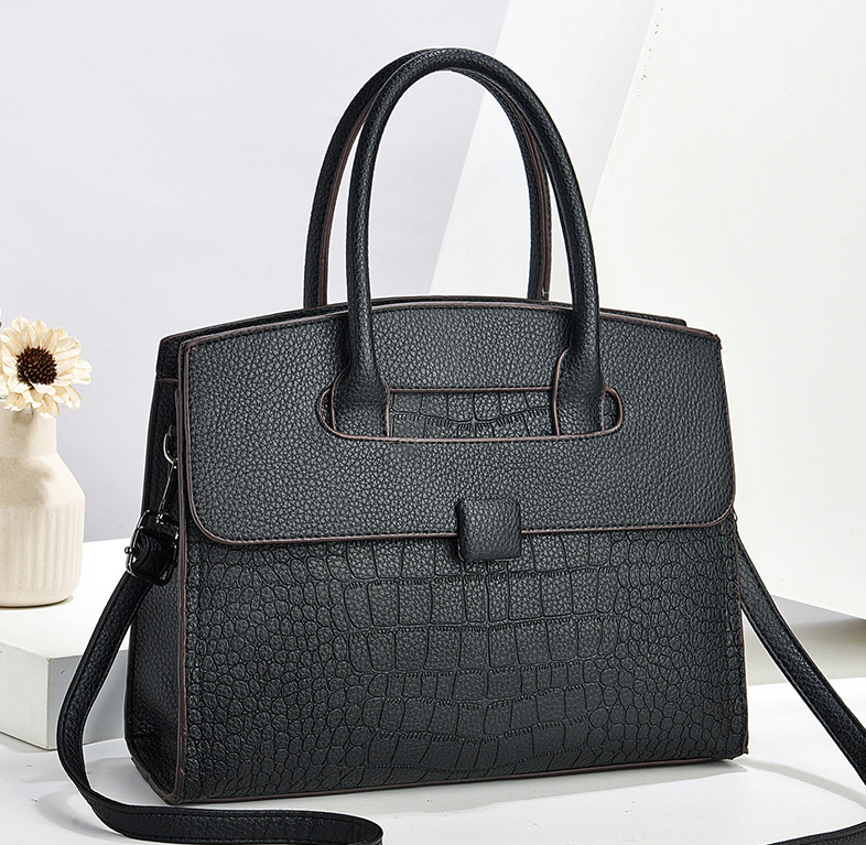 TRJB-0037,wholesale factory pu fashion ladies simple stone pattern single shoulder crossbody handbag - Image 5