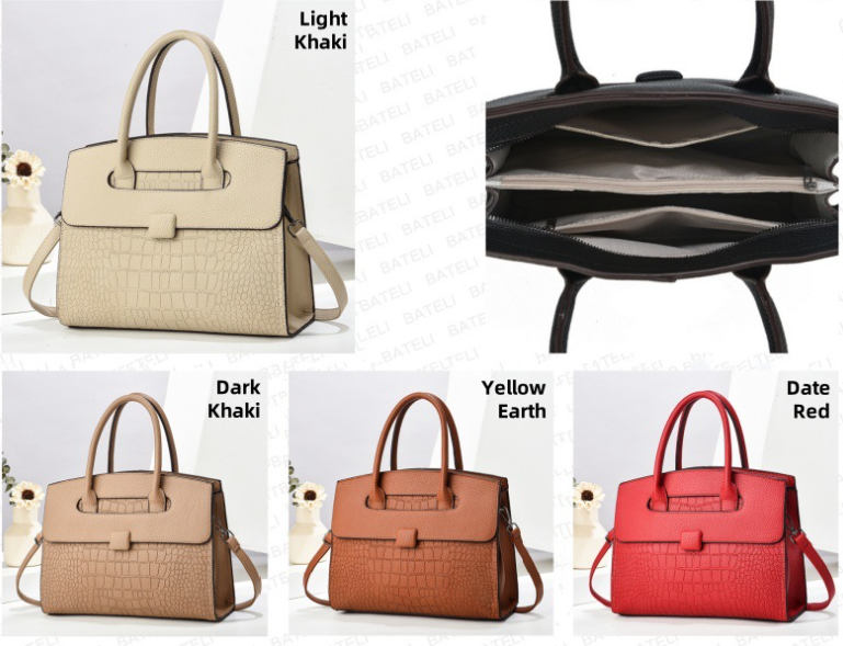 TRJB-0037,wholesale factory pu fashion ladies simple stone pattern single shoulder crossbody handbag - Image 4