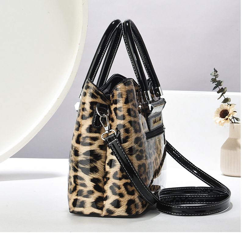 TRJB-0040,wholesale factory pu stylish leopard print elegant women single shoulder crossbody handbag - Image 7