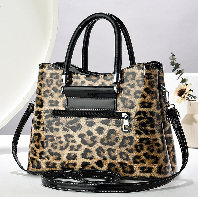 TRJB-0040,wholesale factory pu stylish leopard print elegant women single shoulder crossbody handbag - Image 6