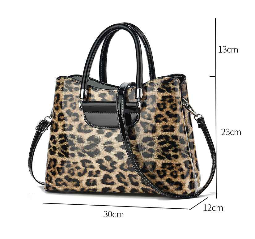 TRJB-0040,wholesale factory pu stylish leopard print elegant women single shoulder crossbody handbag - Image 3