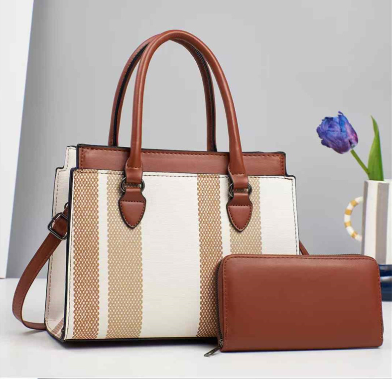TRJB-0043,wholesale factory pu stylish striped women single shoulder crossbody bag - Image 6