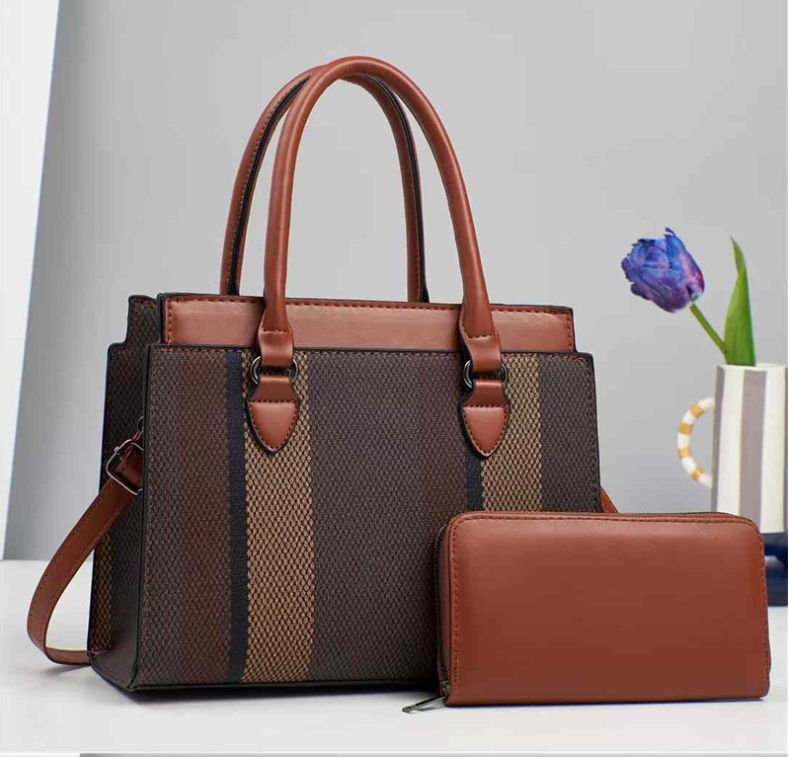 TRJB-0043,wholesale factory pu stylish striped women single shoulder crossbody bag - Image 4