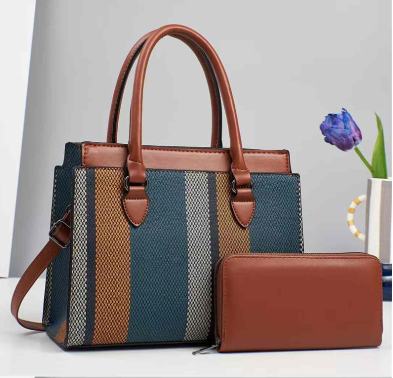 TRJB-0043,wholesale factory pu stylish striped women single shoulder crossbody bag