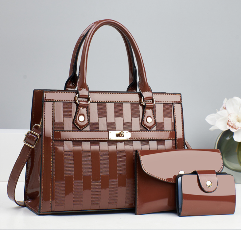 TRJB-0045,selling factory pu stylish diamond patterned ladies single shoulder crossbody set handbag - Image 4