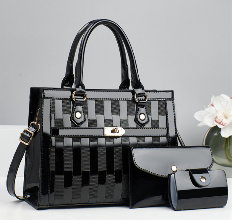 TRJB-0045,selling factory pu stylish diamond patterned ladies single shoulder crossbody set handbag - Image 3