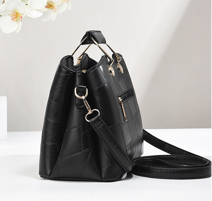 TRJB-0053,wholesale factory pu trendy patchwork pendant ladies single shoulder crossbody bag - Image 6