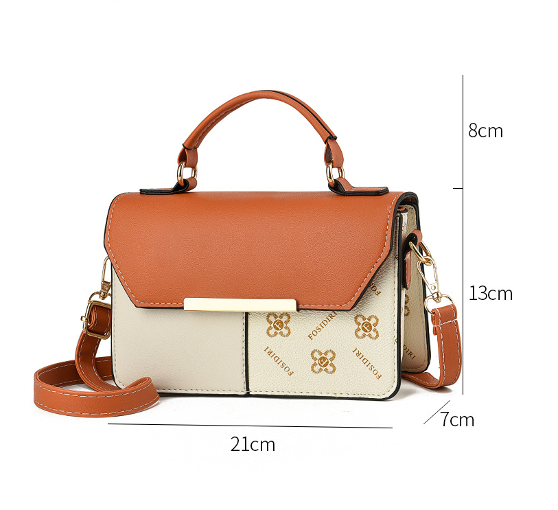 TRJB-0077,wholesale factory pu fashion printed women single shoulder crossbody small square handbag - Image 5
