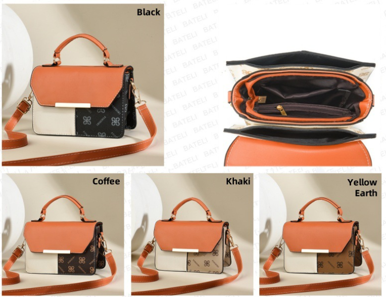 TRJB-0077,wholesale factory pu fashion printed women single shoulder crossbody small square handbag - Image 3