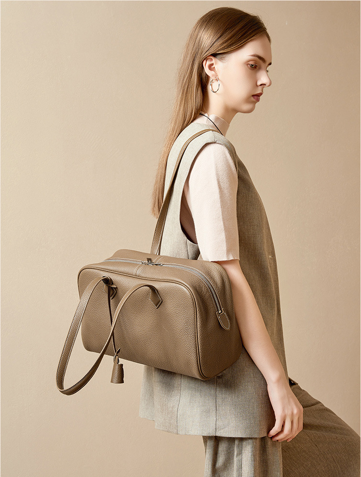 SLFB-0010,wholesale factory genuine leather women fashion large capacity single shoulder tote