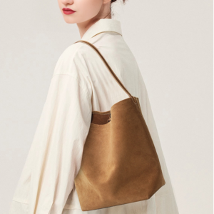 SLFB-0003,wholesale factory  genuine leather large capacity single shoulder women bucket bag