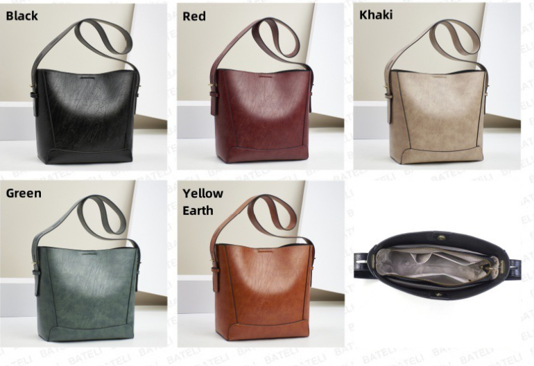 TRJB-0089,wholesale factory pu fashionable trendy women single shoulder crossbody bucket bag - Image 3
