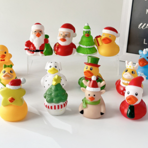 YZYW-0003,factory wholesale vinyl children floating bath environmentally friendly  squeezable christmas  duck baby play water toys