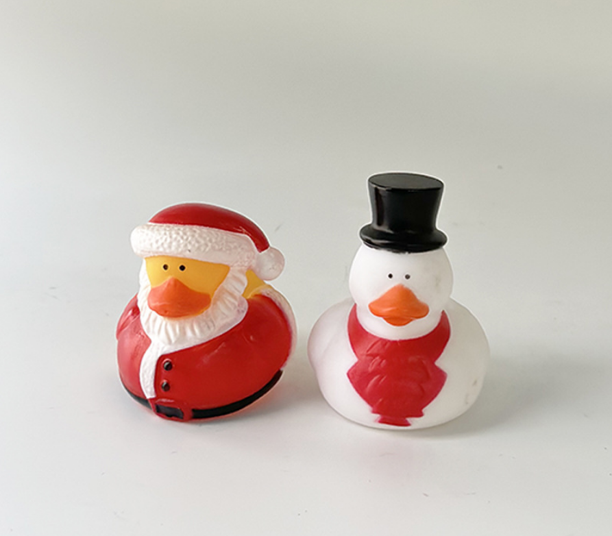 YZYW-0007,factory vinyl best selling children bath toys squeeze call Christmas rubber duck toys - Image 7