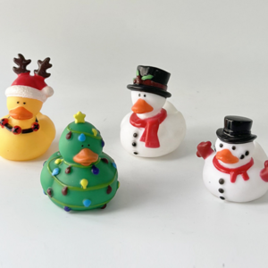 YZYW-0007,factory  vinyl  best selling children bath toys squeeze call Christmas rubber duck  toys