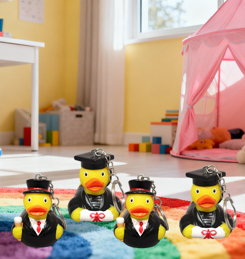 JJDW-0015, factory vinyl creative character shaped athlete children bath baby bathroom floating educational mini duck toys - Image 4