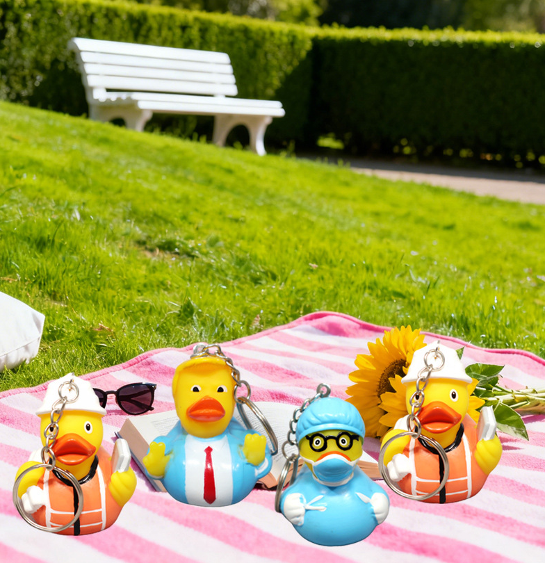 JJDW-0015, factory vinyl creative character shaped athlete children bath baby bathroom floating educational mini duck toys - Image 5