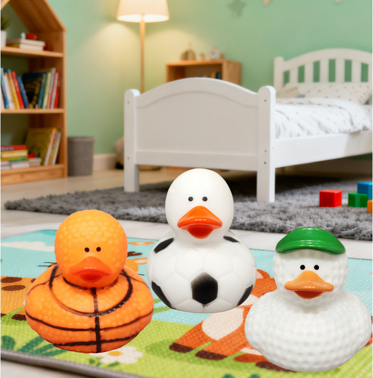 JJDW-0019, factory wholease vinyl baby bath ball safe nontoxic plastic material floating baby bath ball duck toys - Image 3