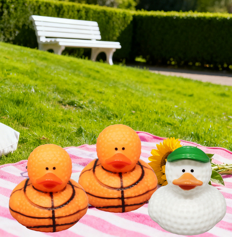 JJDW-0019, factory wholease vinyl baby bath ball safe nontoxic plastic material floating baby bath ball duck toys - Image 5