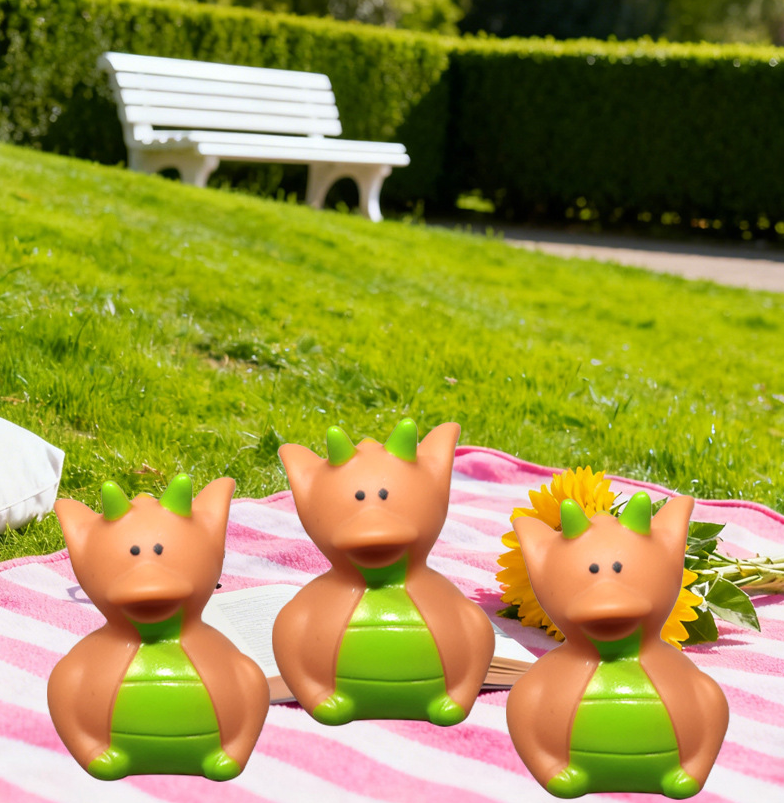 JJDW-0005,manufacturers direct supply vinyl dinosaur duck cartoon squeezable plastic doll children water play toy - Image 5