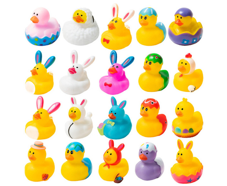 JJDW-0007, wholesale vinyl children bath time fun to squeeze suitable for beach Easter water play mini cute rubber duck toy