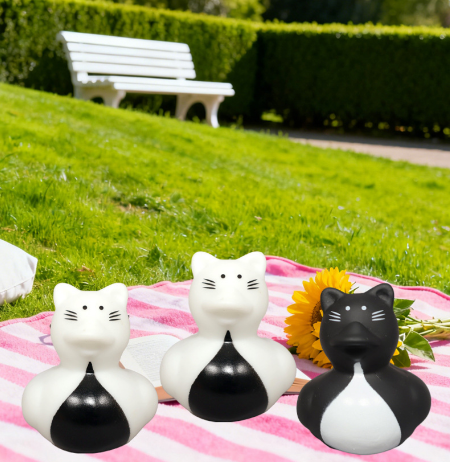 JJDW-0021, factory direct supply vinyl cute little cat playing water children bath rubber toys - Image 5