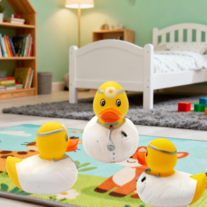 JJDW-0030, factory wholesale vinyl cartoon environmentally friendly non toxic squeezing  calling decoration bath duck toys